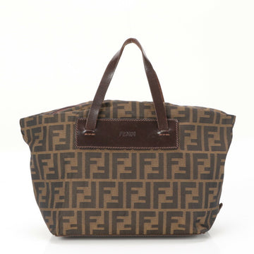 Fendi Leather Canvas Handbag Tote Bag ()