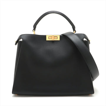 Fendi Peekaboo Leather Handbag Tote Bag ()