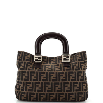 FENDI Vintage FF Handle Tote Zucca Canvas Small