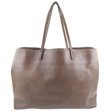 FENDI Tote Bag Calfskin Brown Celeria unisex(Unisex)