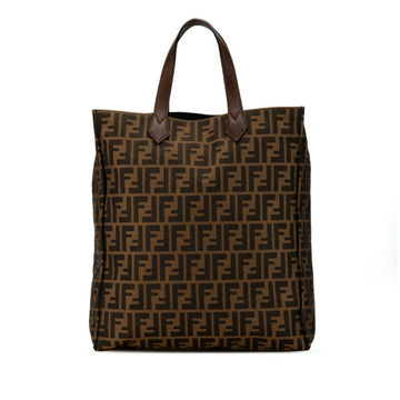 Fendi Zucca Leather Canvas Handbag Tote Bag ()