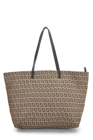 Fendi, Brown Zucchino Roll Tote, Brown