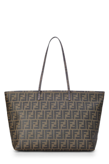 Fendi, Purple Zucca Coated Canvas Roll Tote, Purple