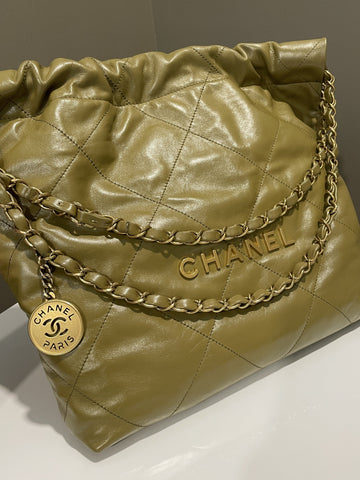 Chanel 22 Small Olive