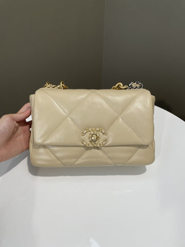 Chanel 19 Flap Bag Beige