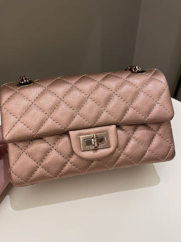 Chanel Classic 2.55 Quilted Mini Reissue Rose Gold Calfskin