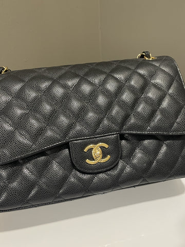 Chanel Classic Jumbo Double Flap Black Caviar