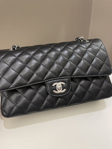 Chanel Classic Quilted Medium Double Flap Black Caviar