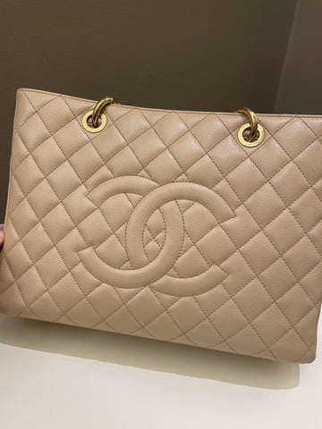Chanel Classic Quilted GST Beige Caviar