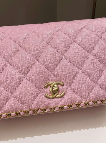 Chanel 22K Chain Around Flap Mauve Pink Caviar