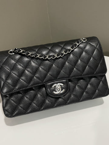 Chanel Classic Quilted Medium Double Flap Black Caviar