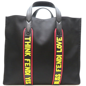 Fendi yellow Nylon Leather Tote Bag ()