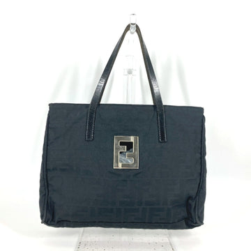 Fendi Zucca Nylon Leather Handbag Tote Bag ()