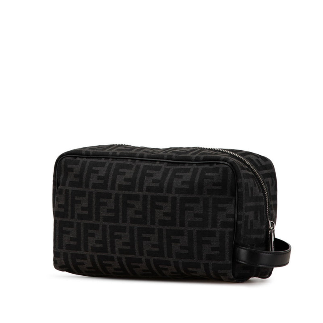 Fendi  Canvas Leather Clutch Bag Pouch ()