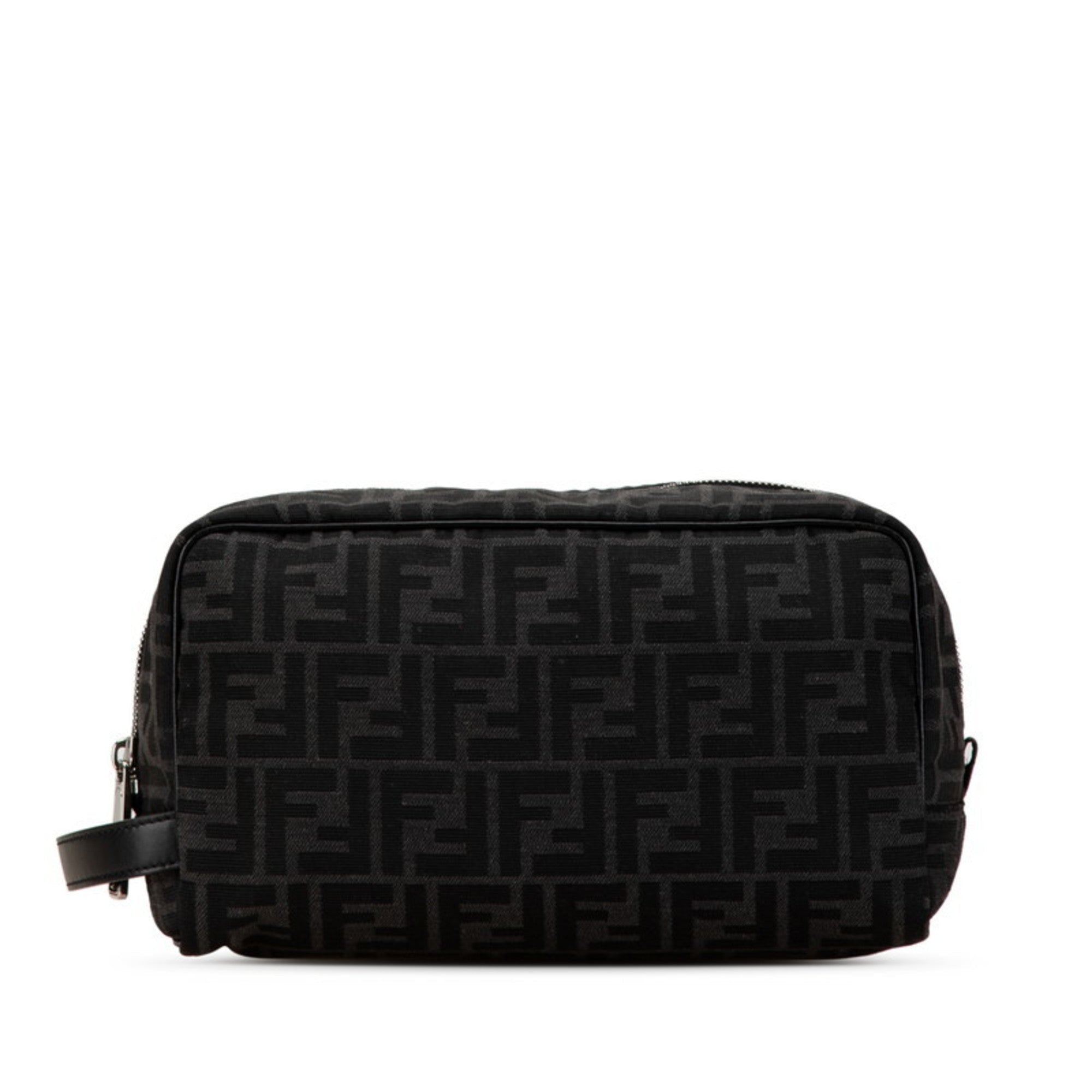Fendi  Canvas Leather Clutch Bag Pouch ()