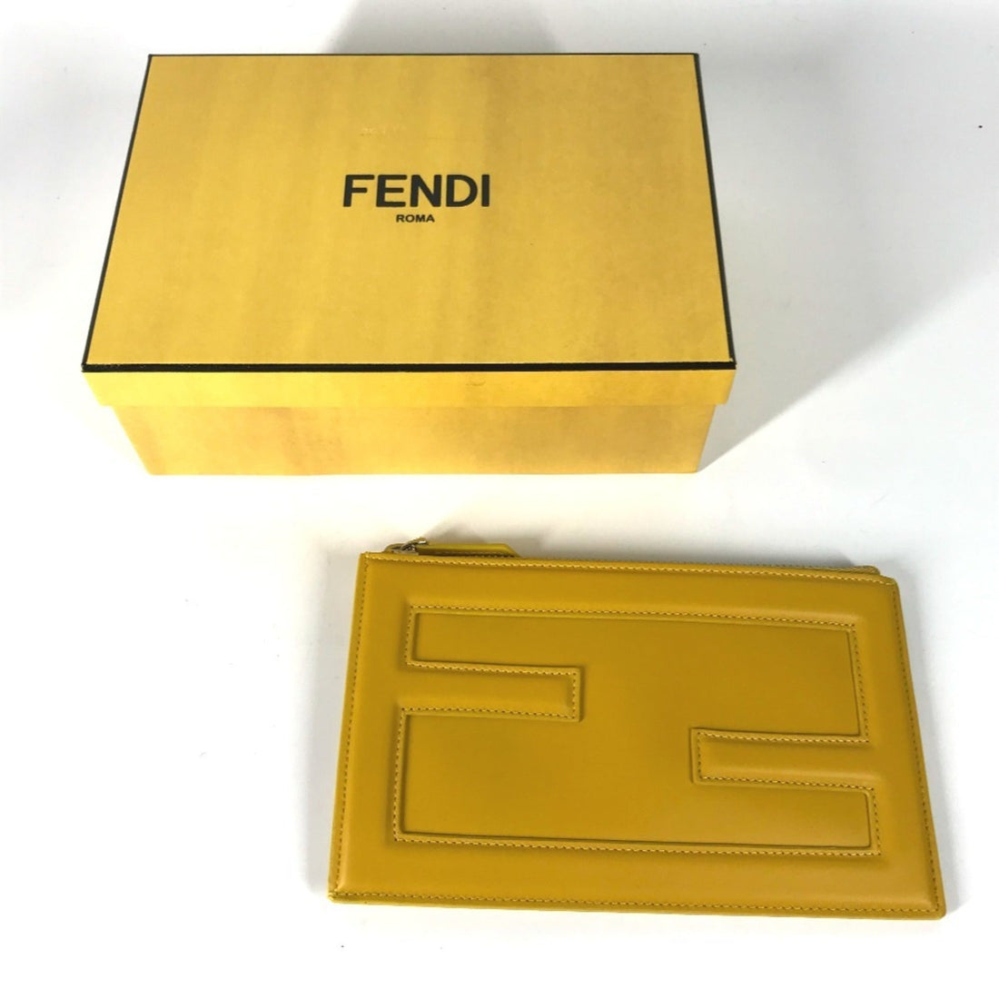 Fendi  Leather Clutch Bag Pouch ()
