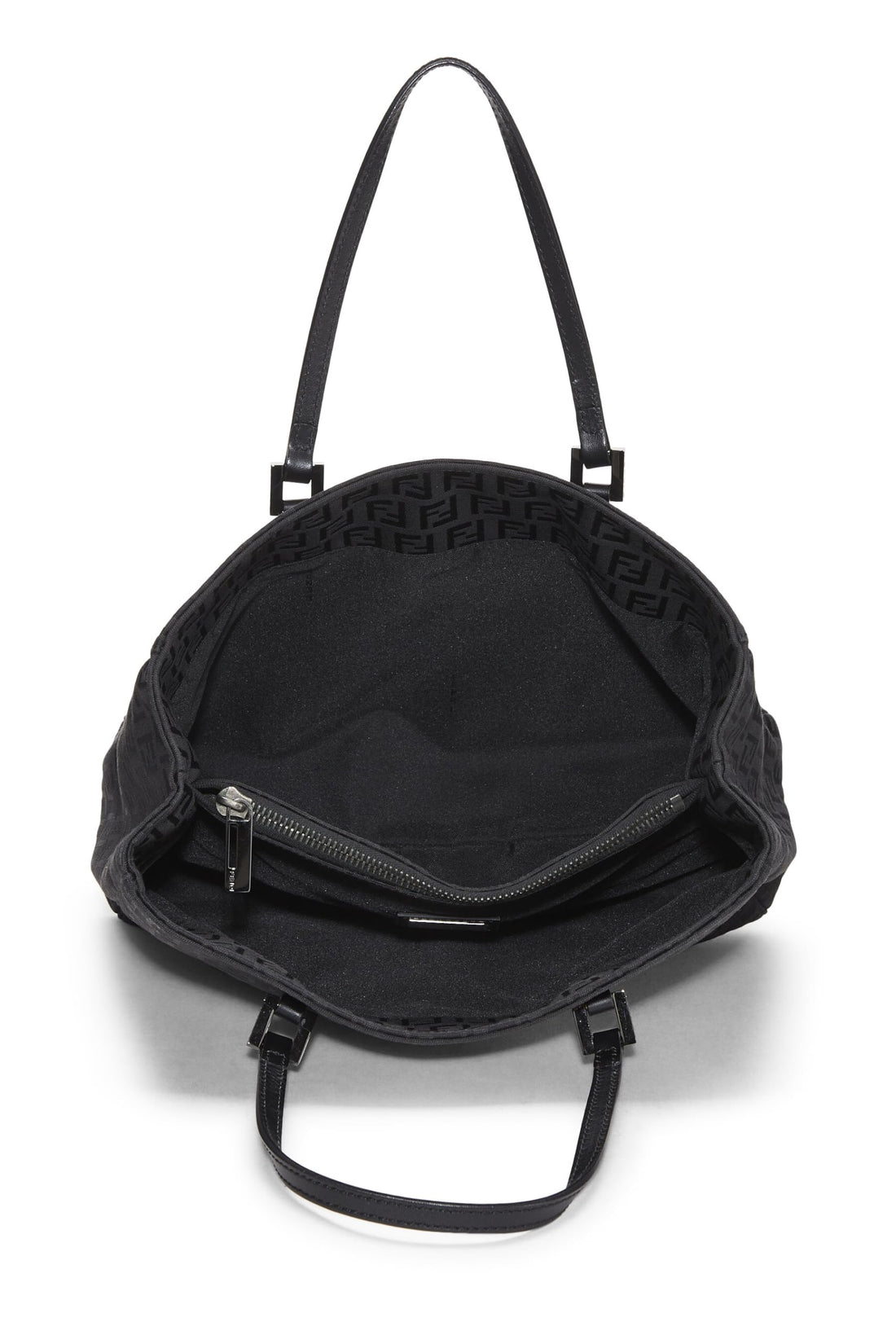 Fendi,  Pink Zucchino Canvas Tote Small, Black