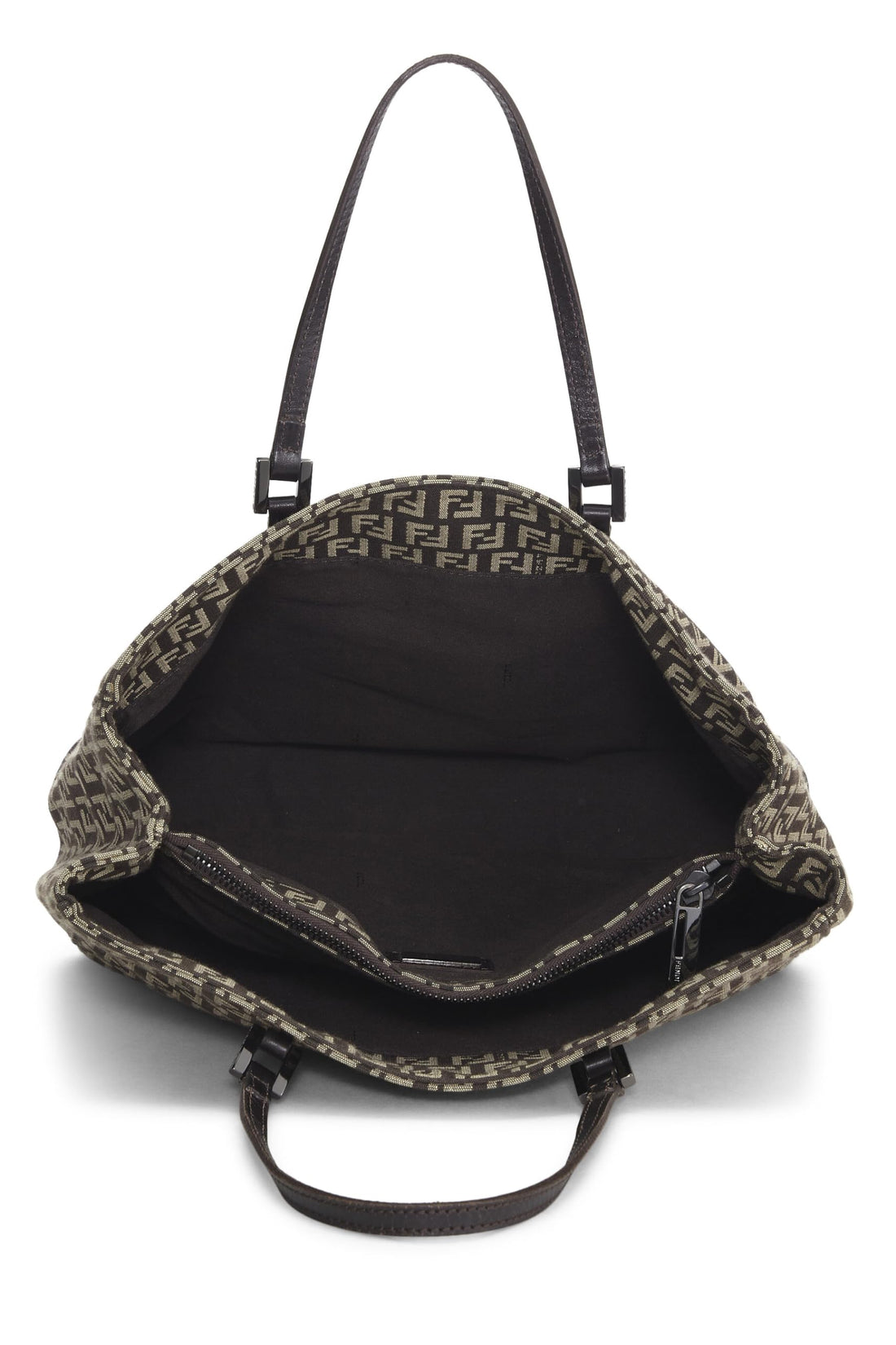 Fendi,  Brown Zucchino Canvas Tote, Brown