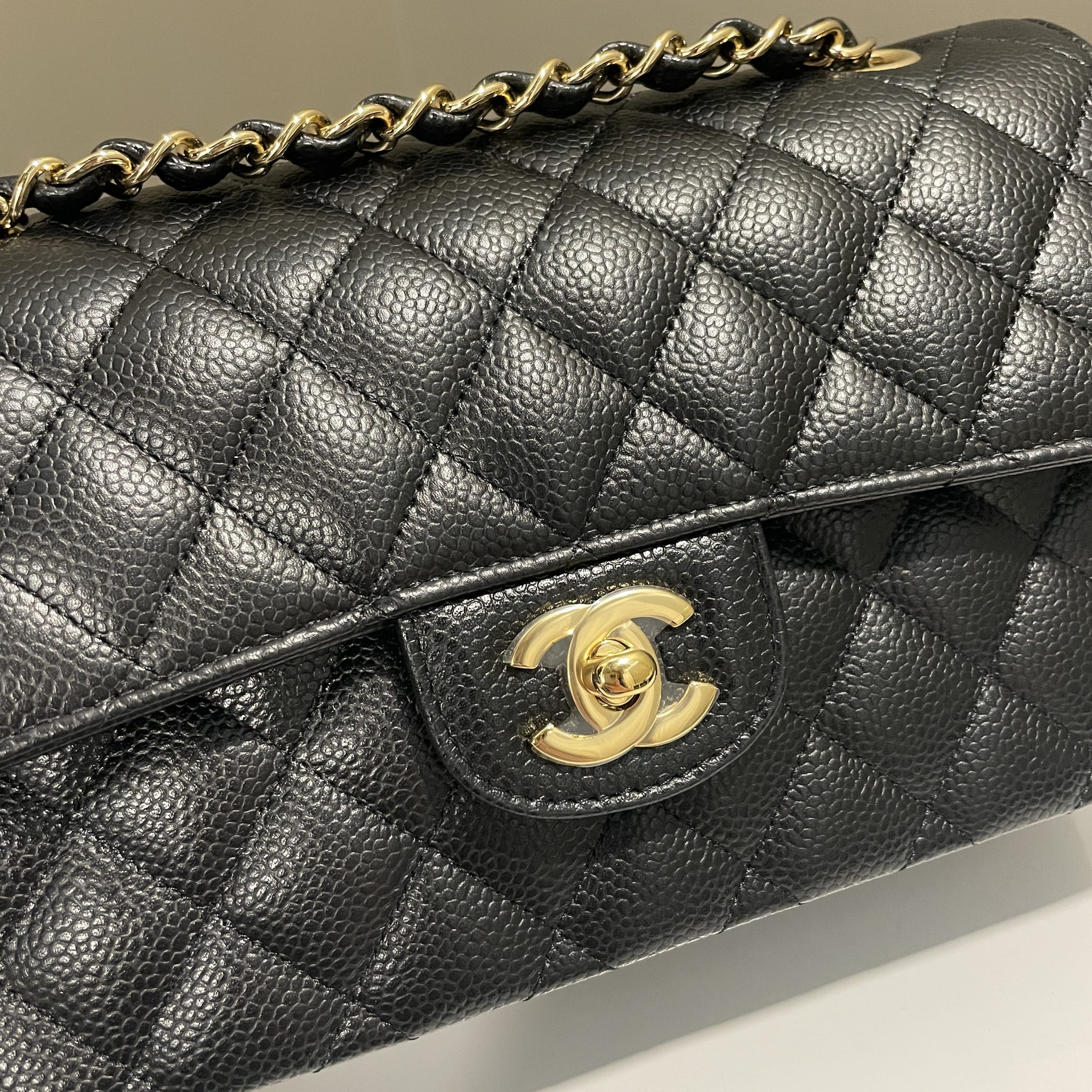Chanel Classic Quilted Small Double Flap Black Caviar