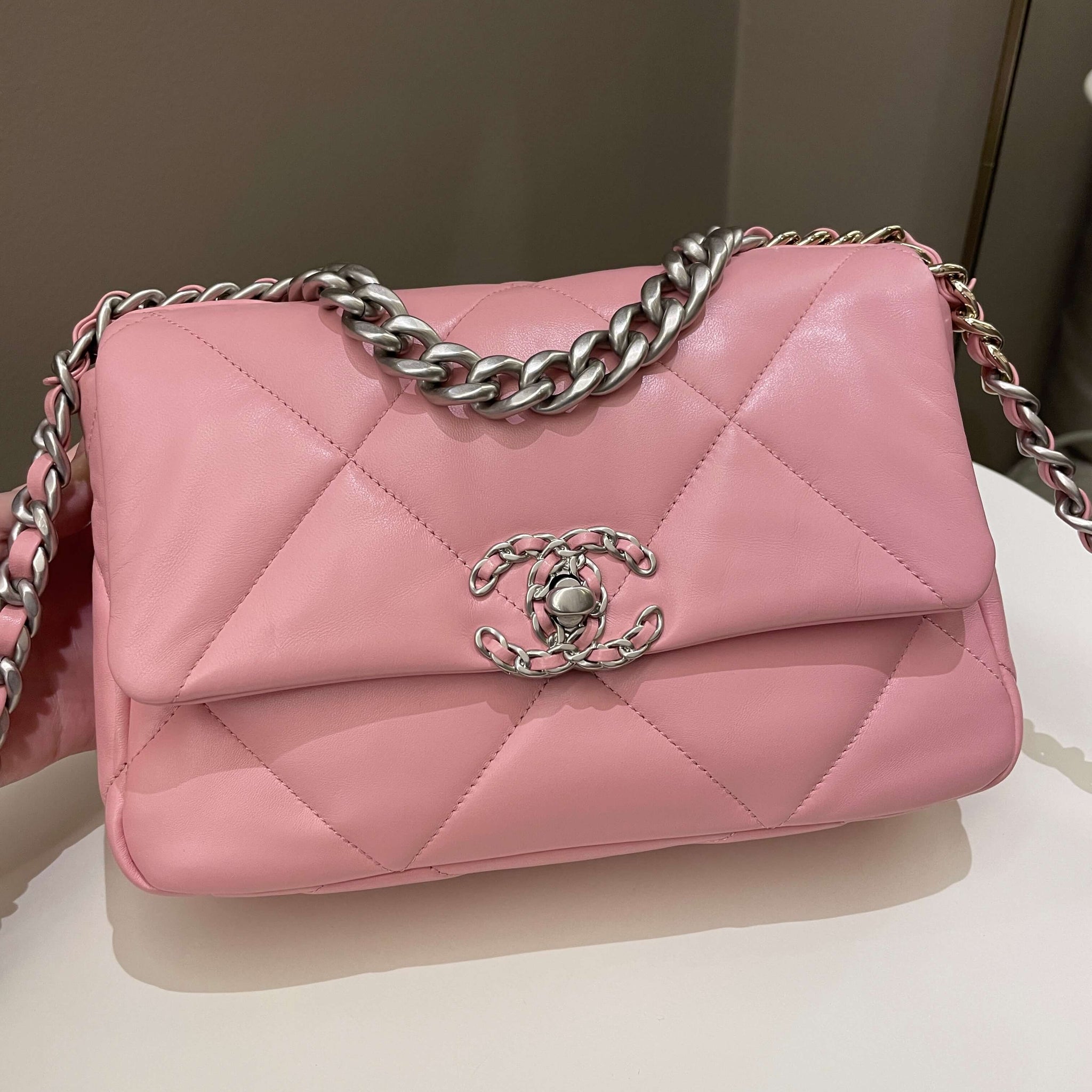 Chanel 19 Flap Bag Pink Lambskin