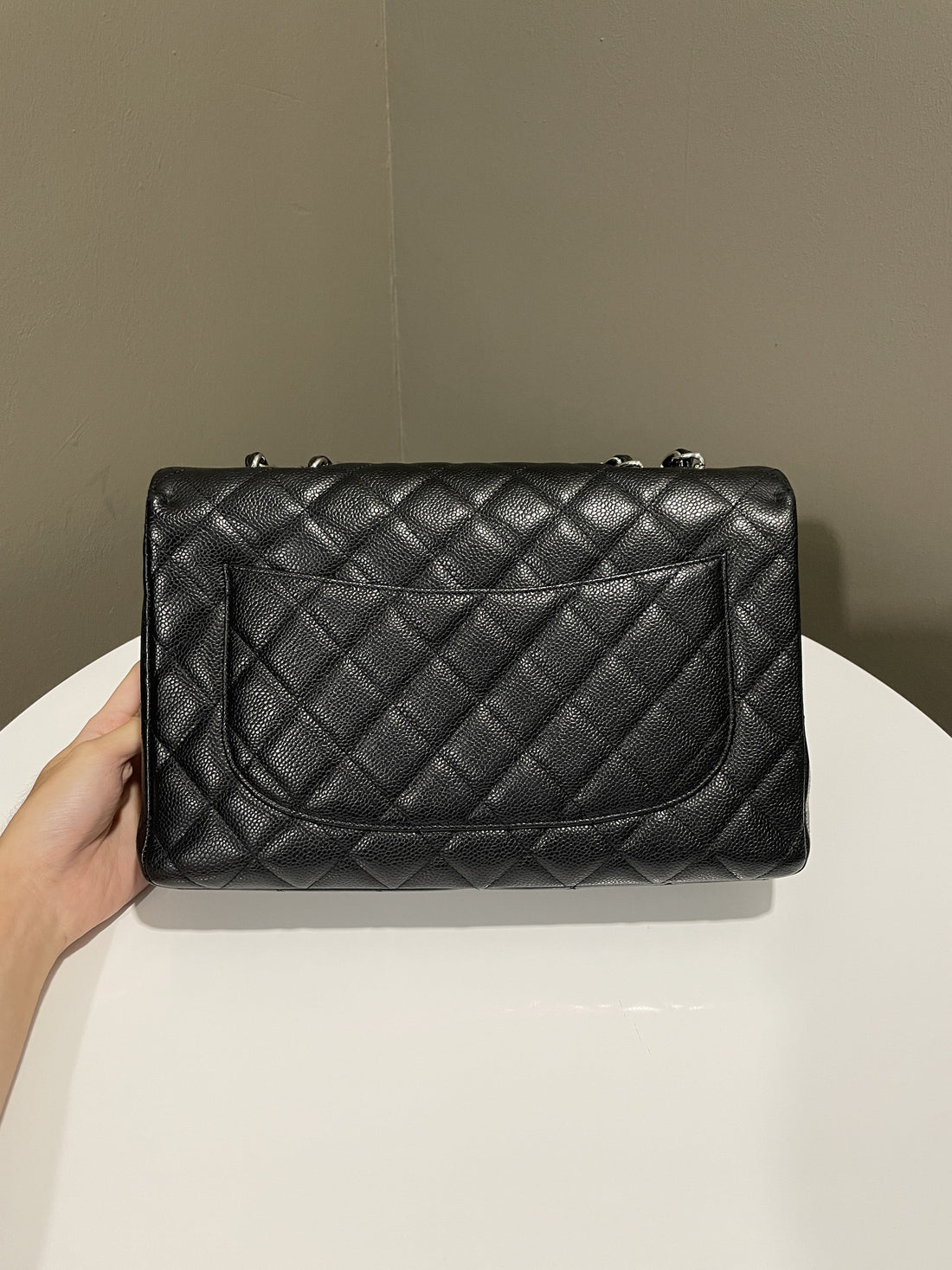 Chanel Classic Quilted Jumbo Single Flap Black Caviar