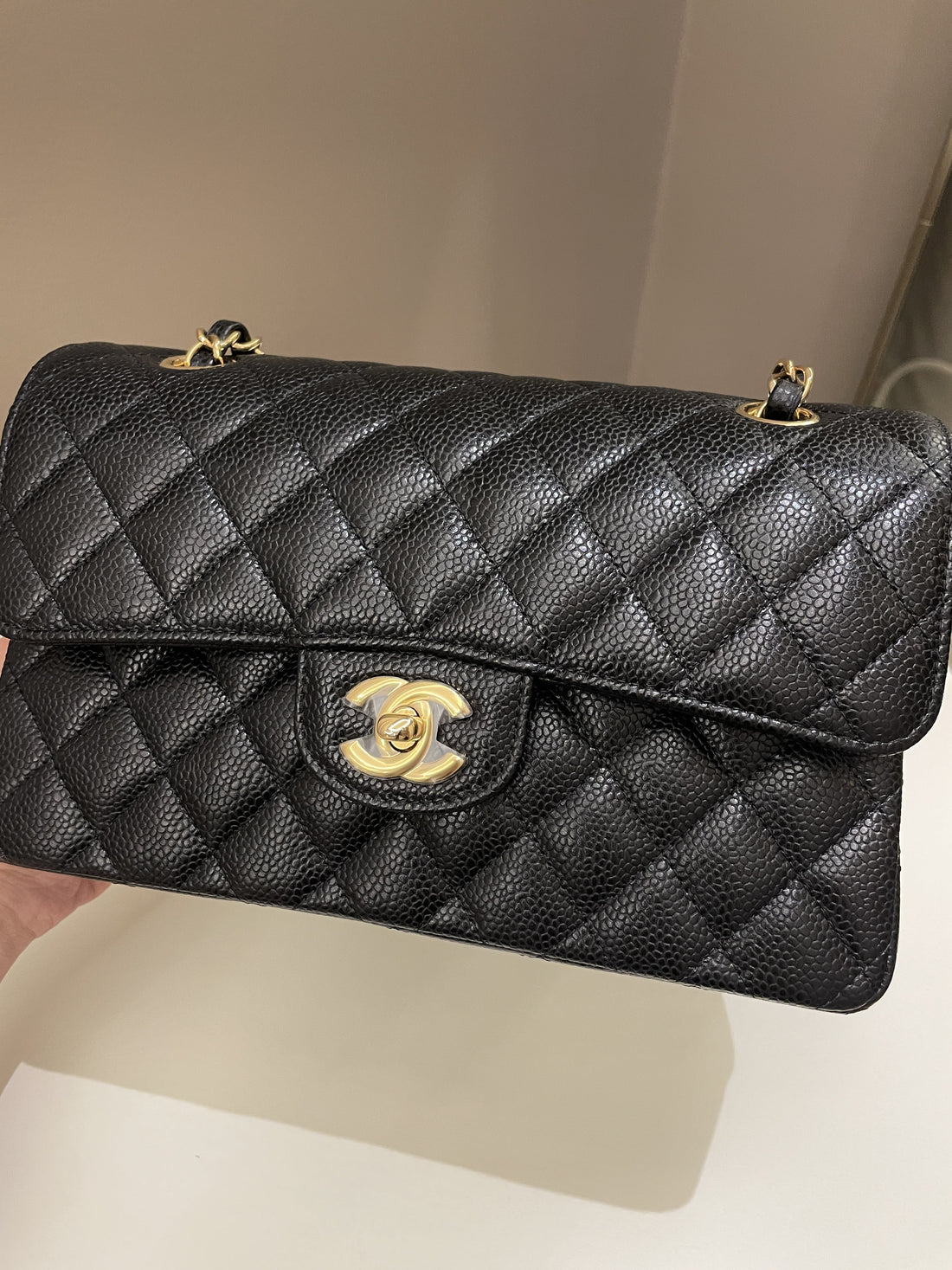 Chanel Classic Quilted Small Double Flap Black Caviar