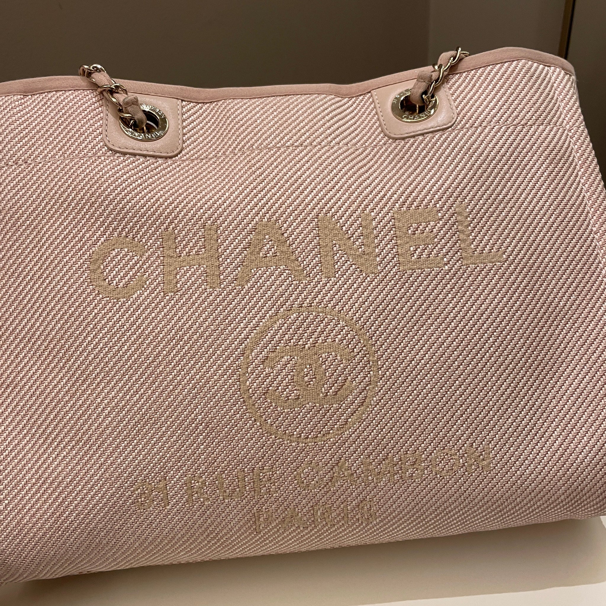 Chanel Deauville Shopper Tote Beige