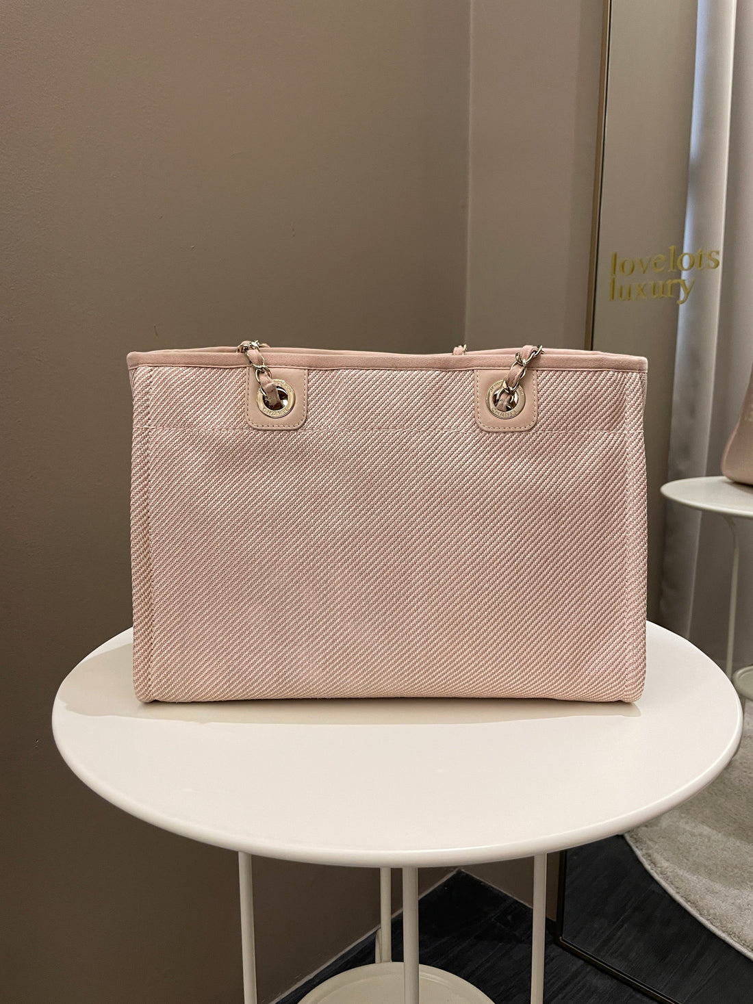 Chanel Deauville Shopper Tote Beige