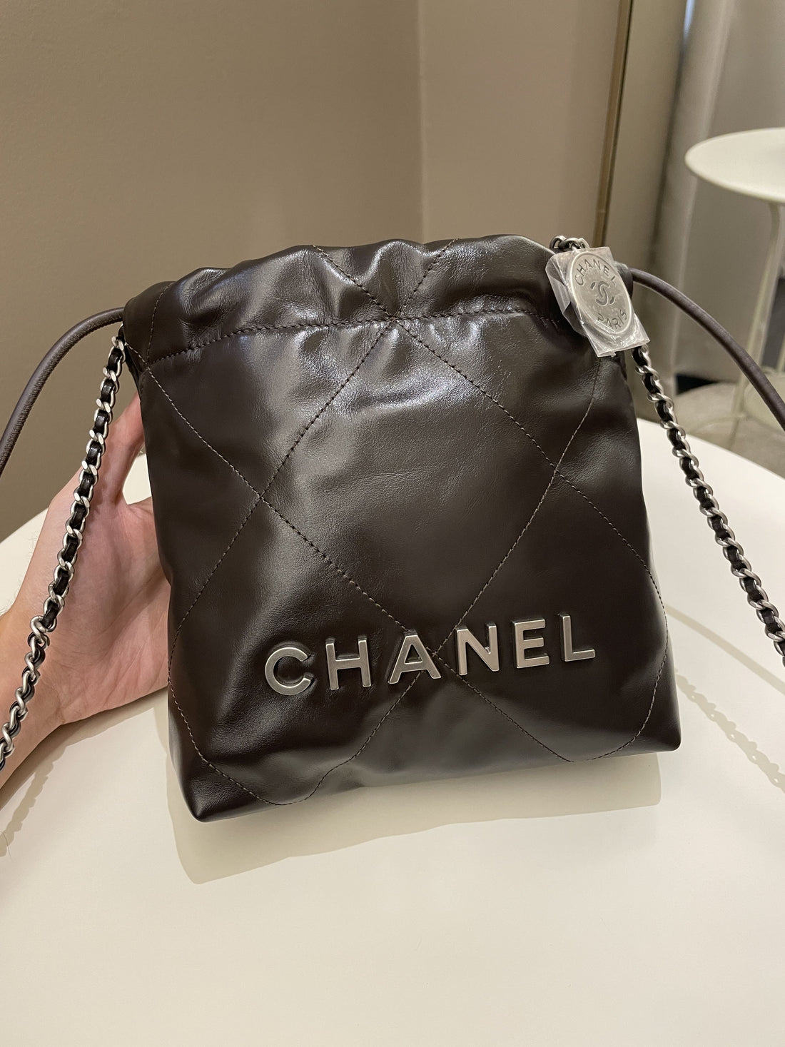 Chanel 22 Mini Dark Ebene Calfskin