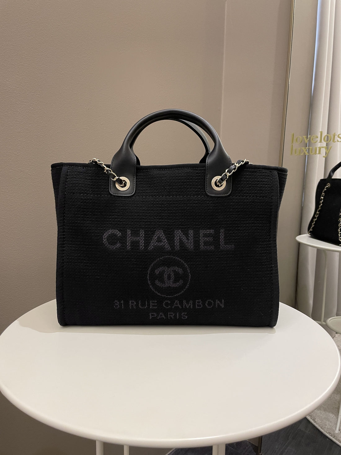 Chanel Deauville Shopper Tote Black