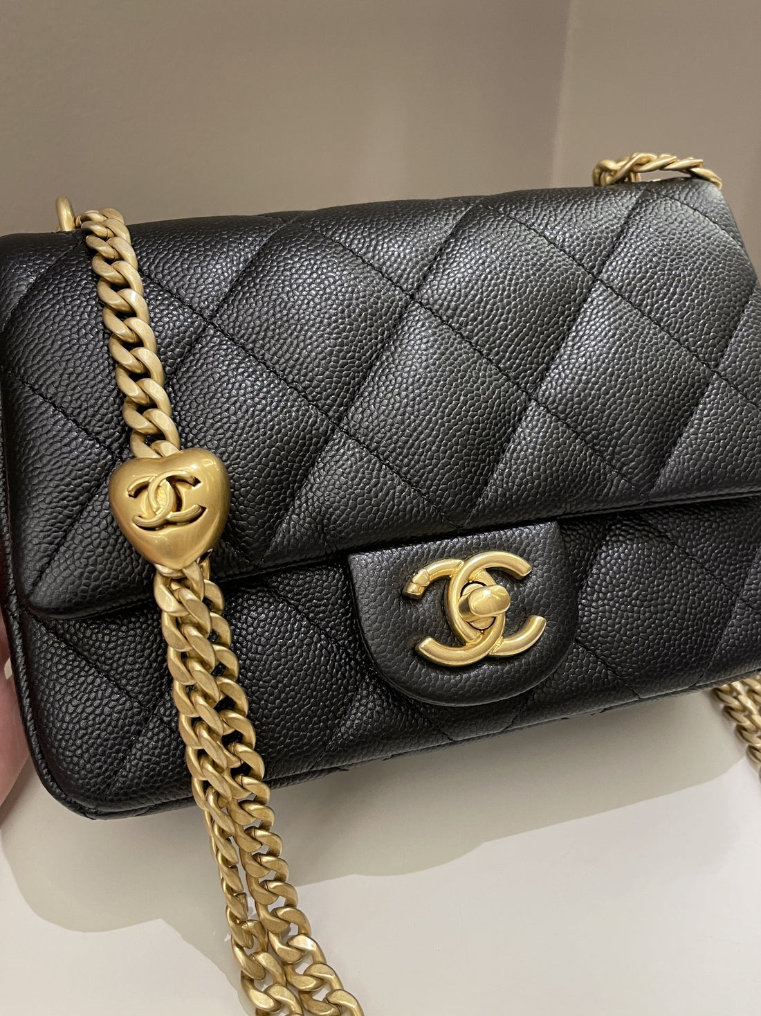 Chanel 23P Sweet Heart Flap Black Caviar