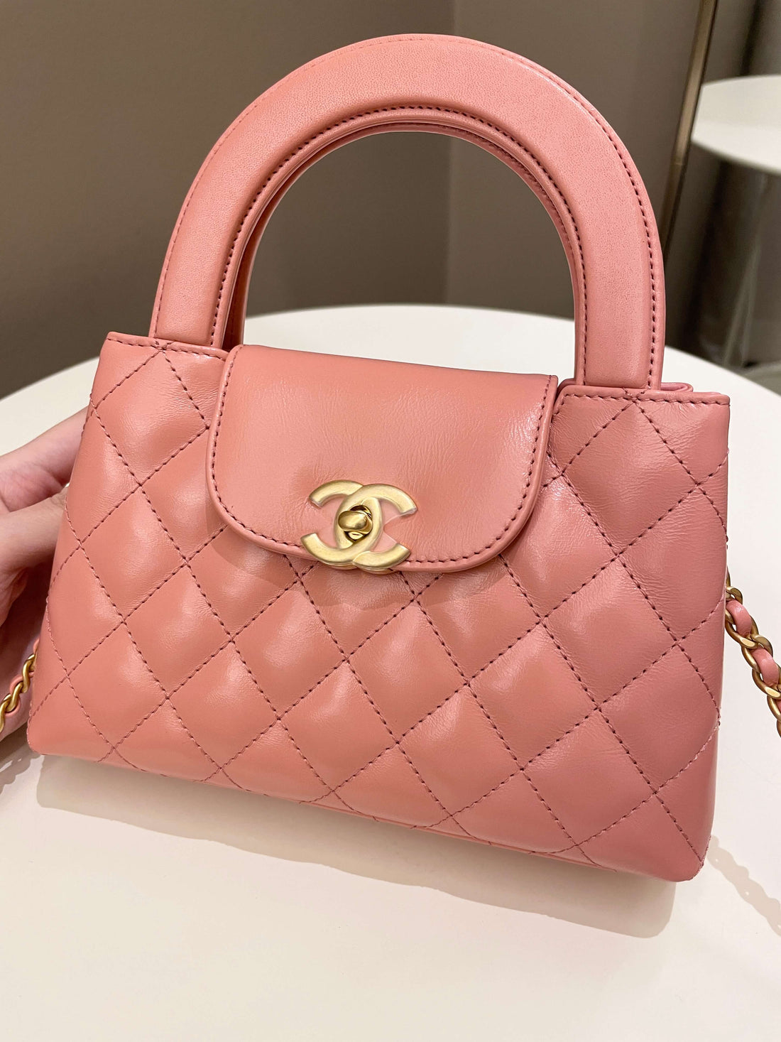 Chanel 23K Kelly Bag Pink Aged Calfskin