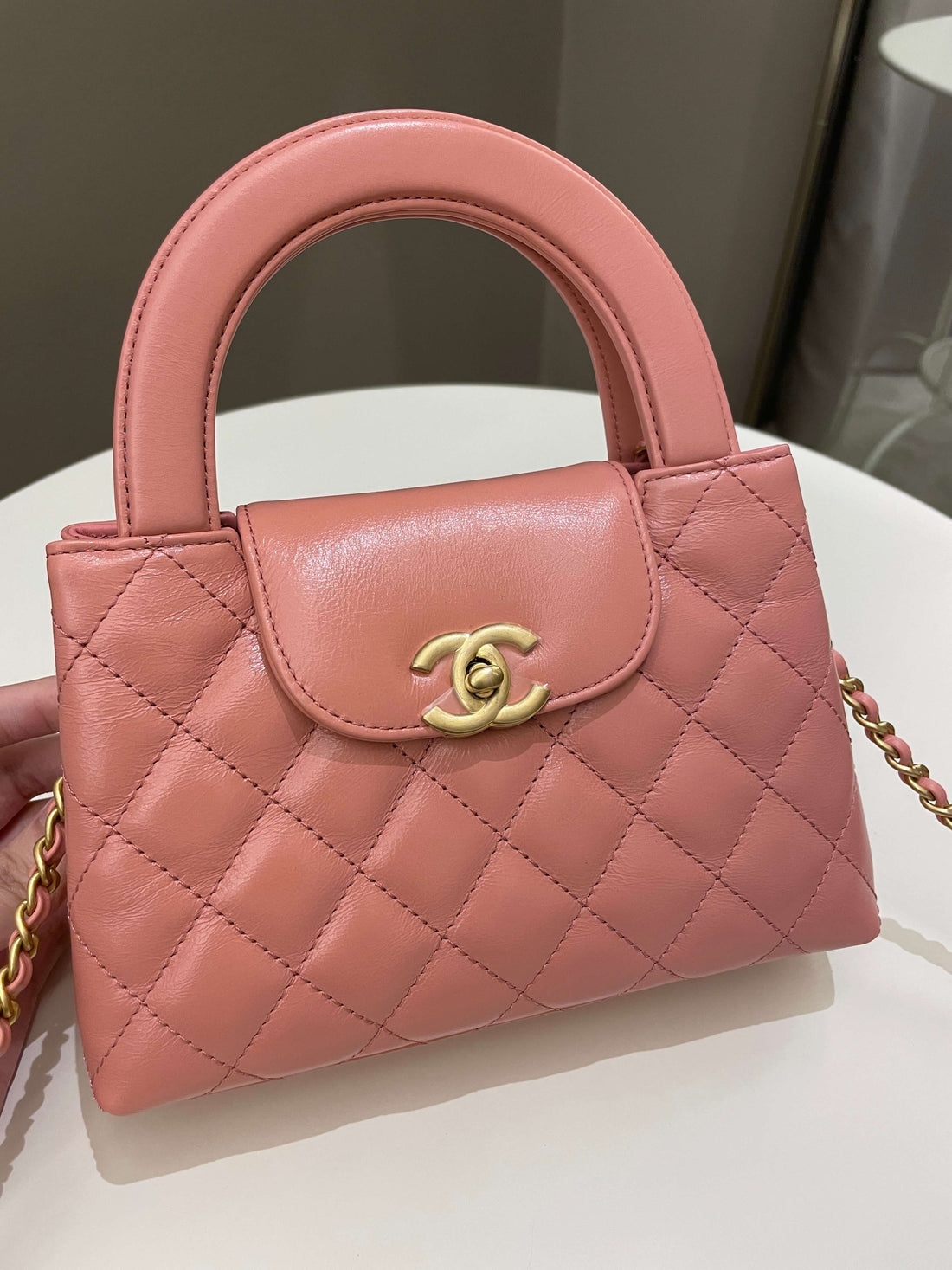 Chanel 23K Kelly Bag Pink Aged Calfskin