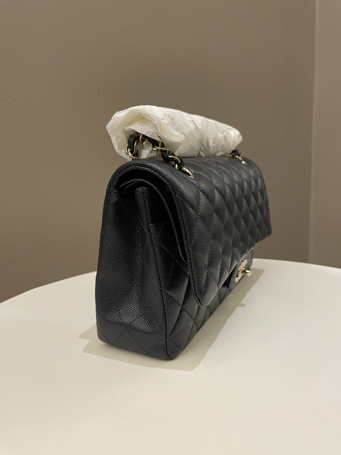 Chanel Classic Quilted Medium Double Flap Midnight Blue Caviar