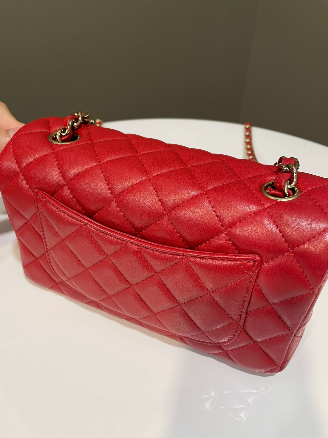 Chanel 20S Classic Quilted Mini Rectangular Dark Red Lambskin