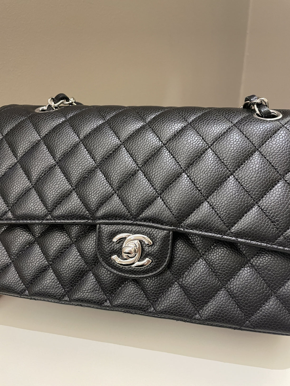 Chanel Classic Quilted Medium Double Flap Black Caviar