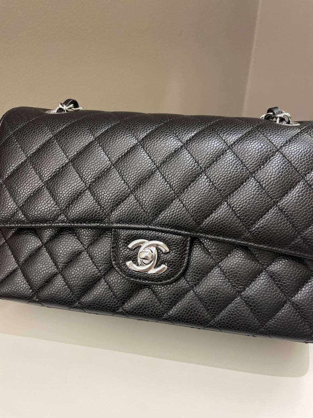 Chanel Classic Quilted Medium Double Flap Black Caviar