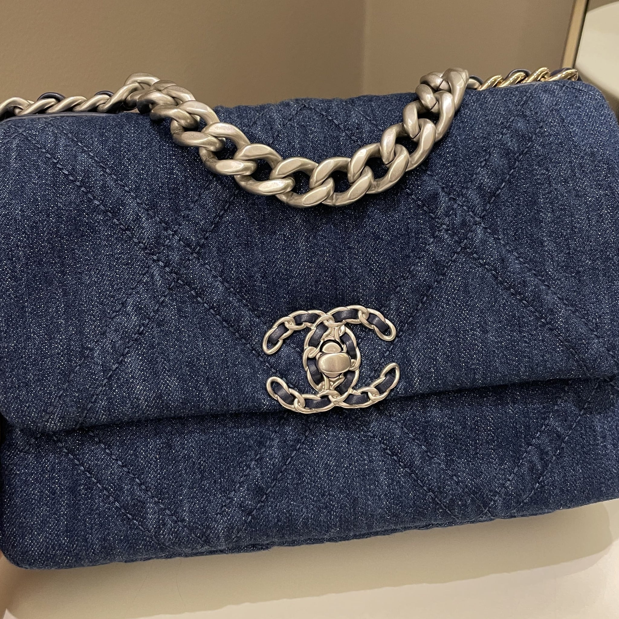 Chanel 19 Flap Bag Dark Denim
