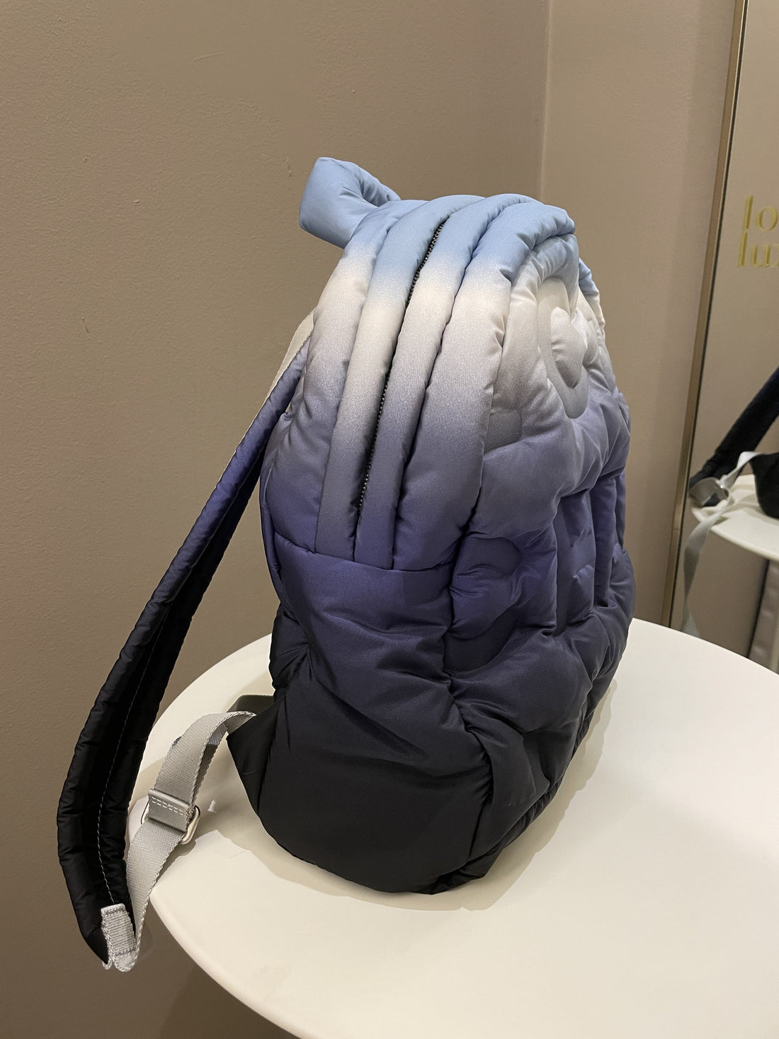 Chanel 18P Doudoune Backpack  Ombre Blue Nylon