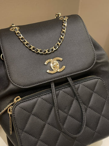 Chanel 21C Business Affinity Backpack  Black Caviar
