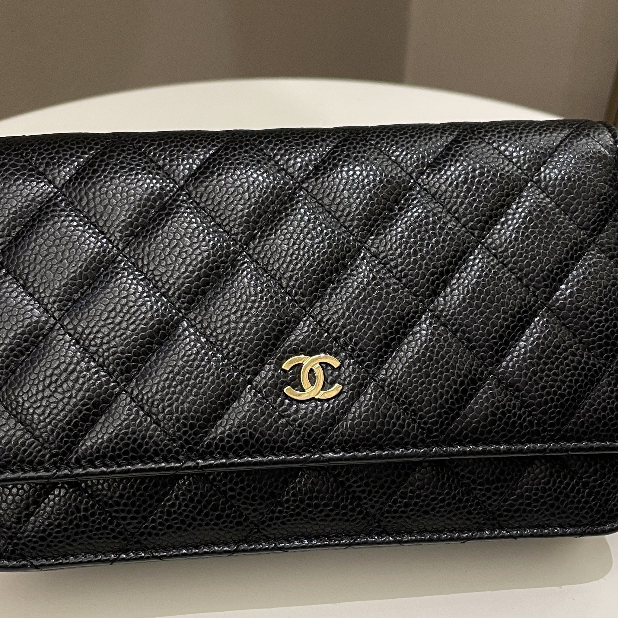 Chanel Classic Quilted Wallet on Chain Black Caviar