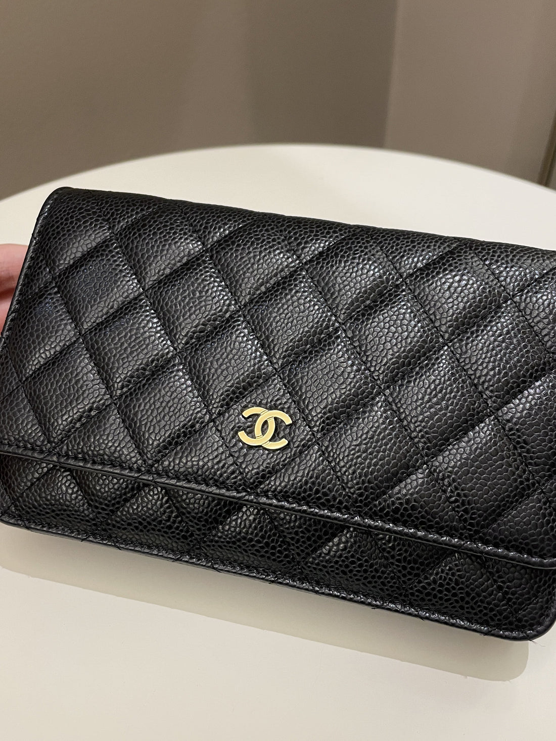 Chanel Classic Quilted Wallet on Chain Black Caviar