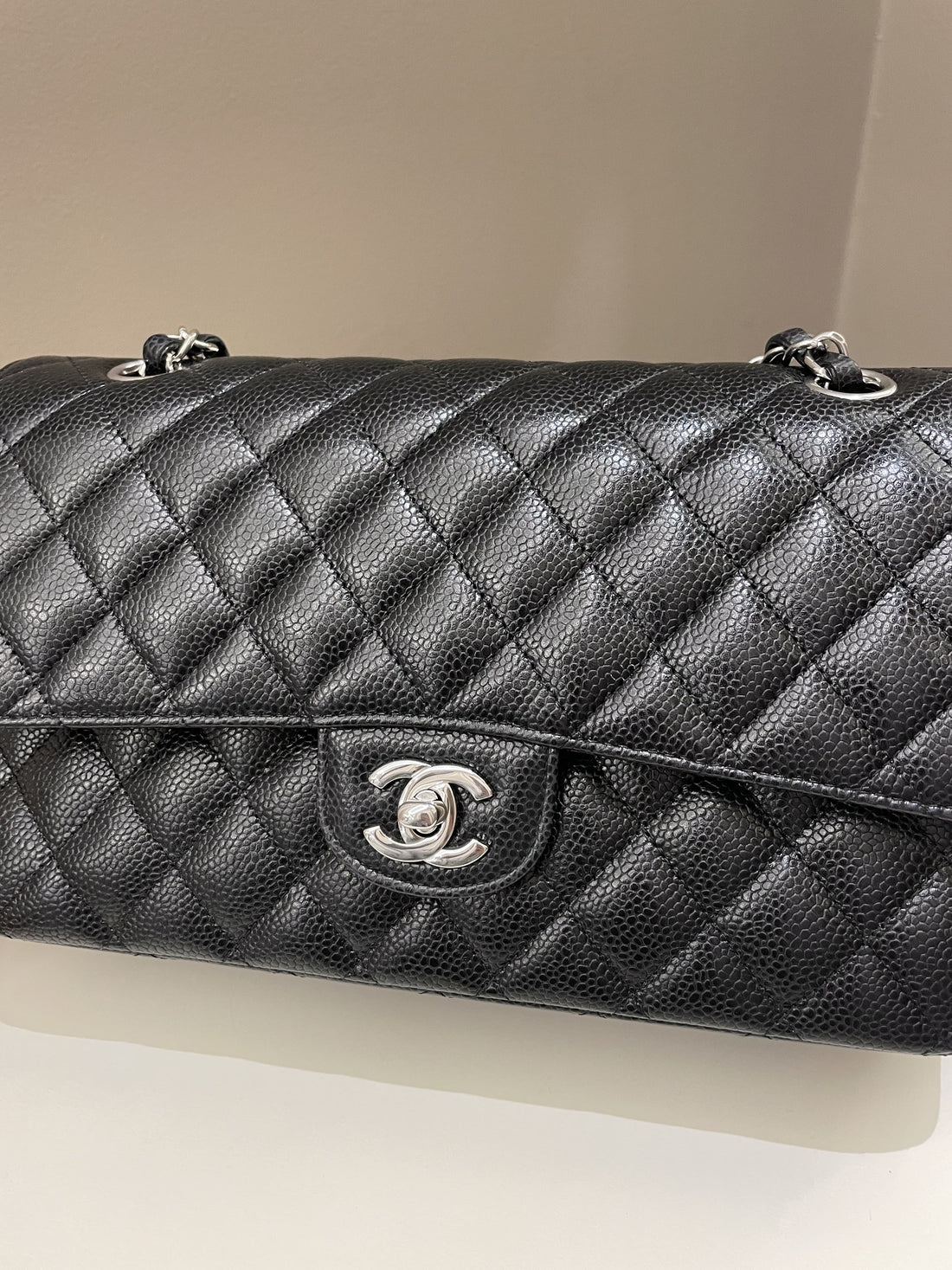 Chanel Classic Quilted Medium Double Flap Black Caviar