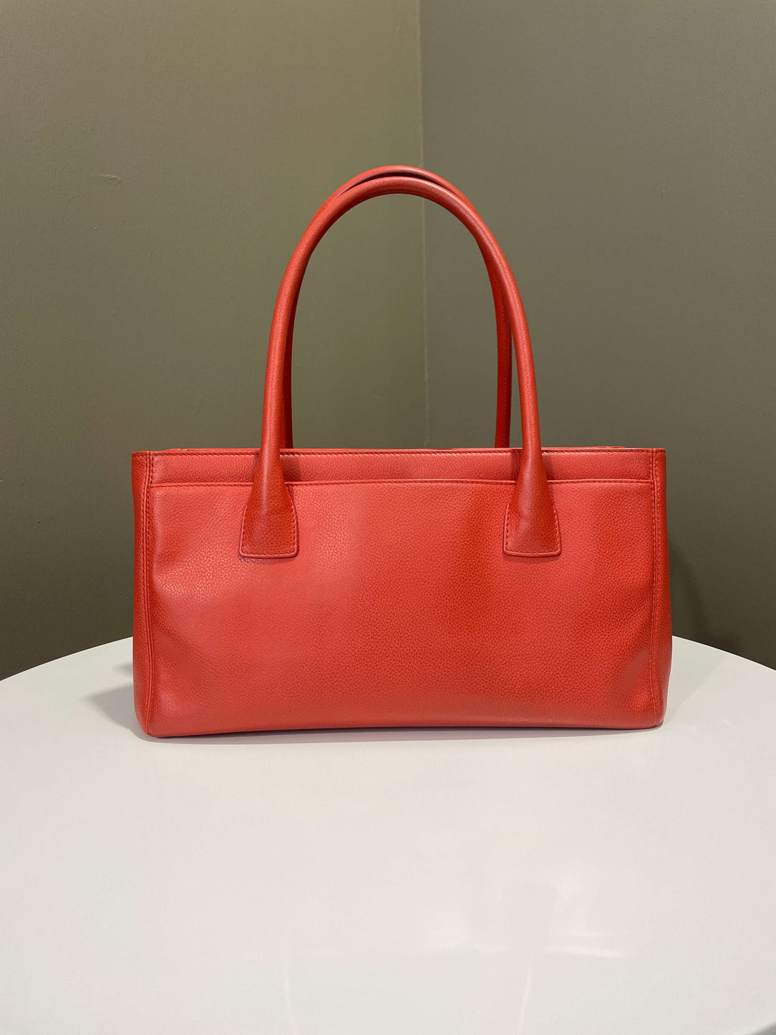 Chanel Executive Tote Coral Red Calfskin