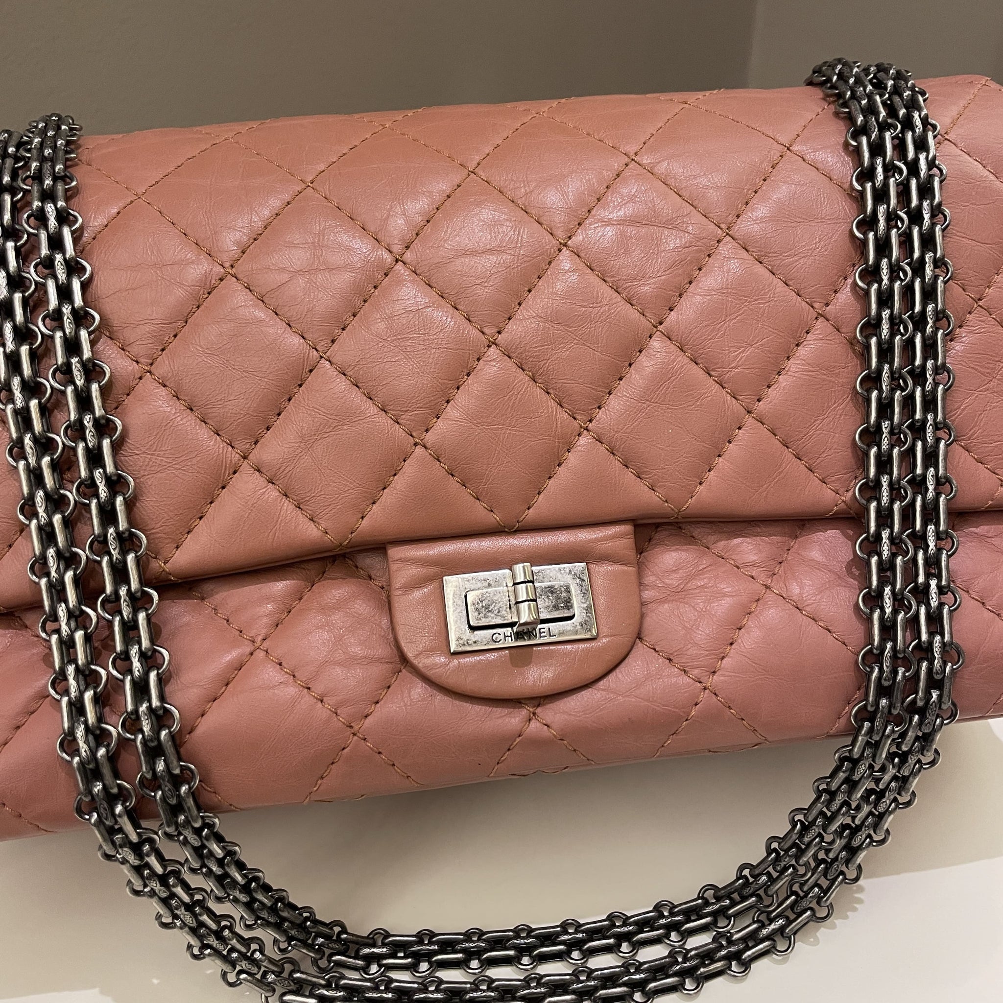 Chanel 2.55 226 Quilted Reissue Double Flap Brick Aged Calfskin