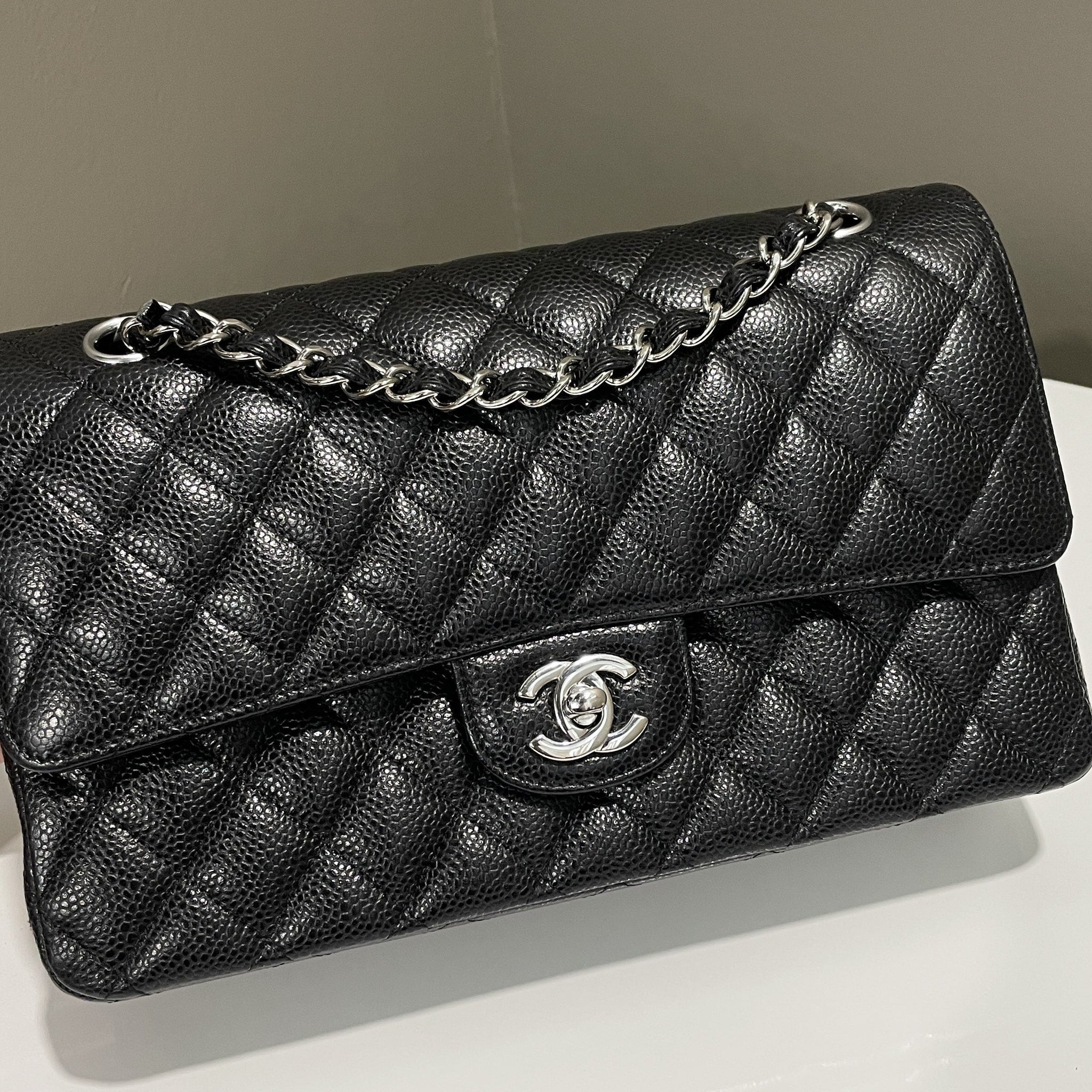 Chanel Classic Quilted Medium Double Flap Black Caviar