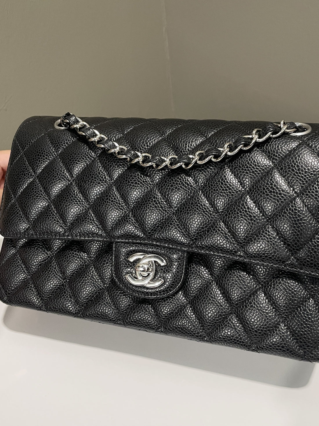 Chanel Classic Quilted Medium Double Flap Black Caviar