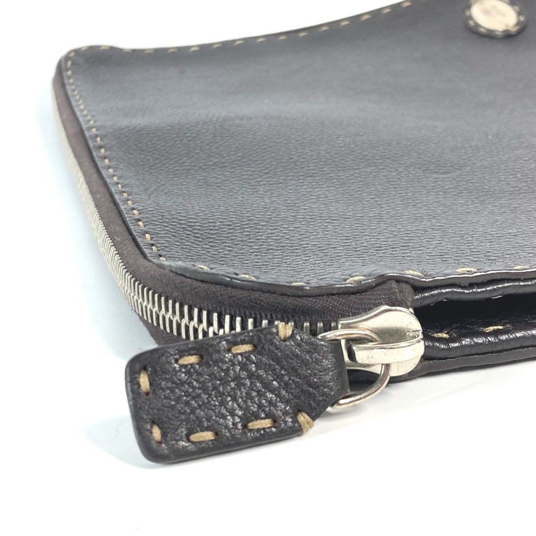 Fendi  Leather Clutch Bag Pouch ()