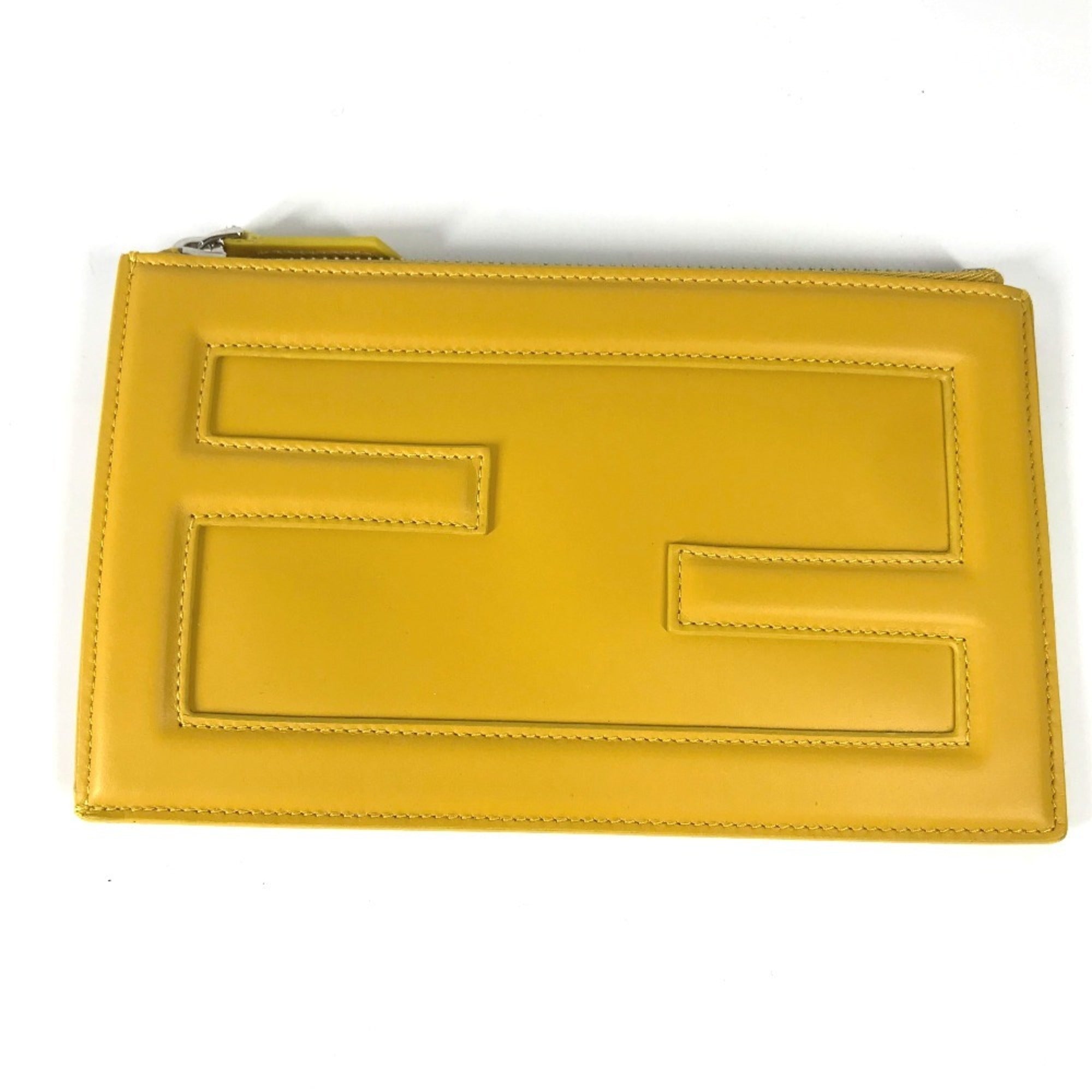Fendi  Leather Clutch Bag Pouch ()